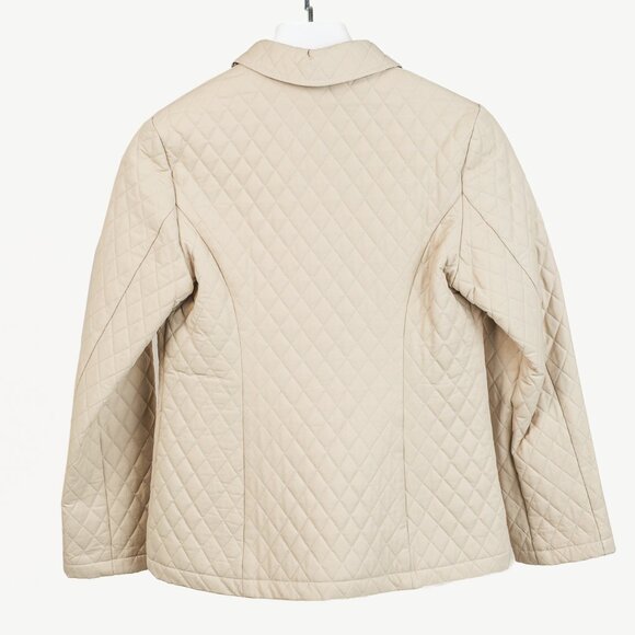 Burberry Beige Quilted Zip-Closure Jacket - Picture 2 of 11